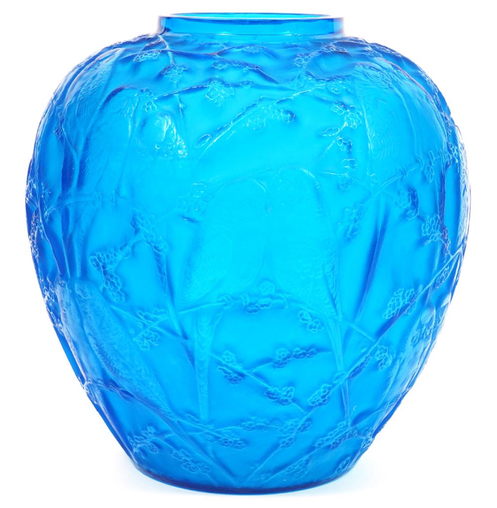 RENE LALIQUE BLUE 'PERRUCHES'