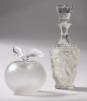 RENE LALIQUE DECANTER AND A LA
