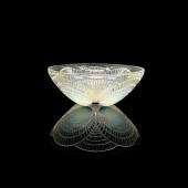 RENE LALIQUE GLASS BOWL, COQUI