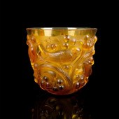 RENE LALIQUE GLASS VASE, AVALL