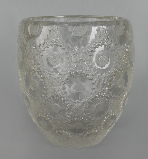 Rene Lalique glass vase with