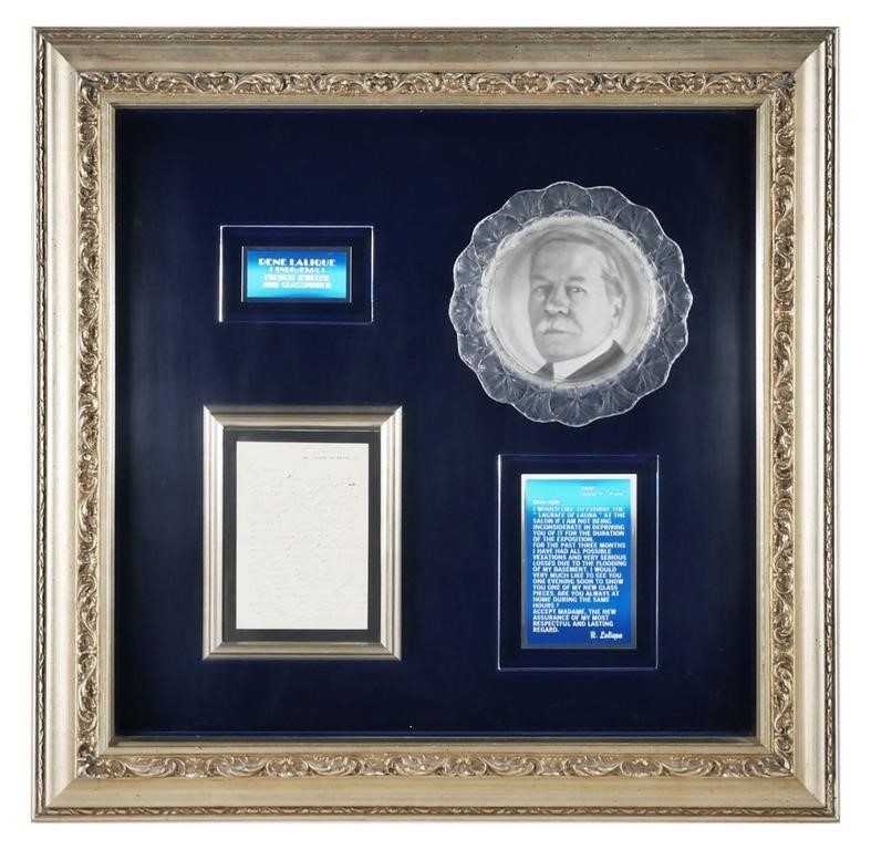 RENE LALIQUE, SIGNED LETTER