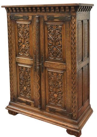 RENIASSANCE REVIVAL CARVED OAK