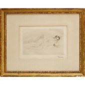 RENOIR, DRYPOINT ETCHING, 1906