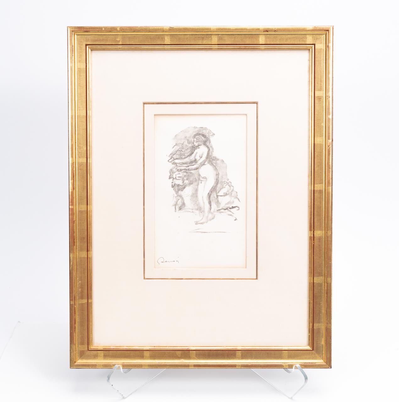 RENOIR LITHO, "FEMME AU CEP DE