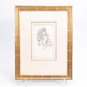 RENOIR LITHO, "FEMME AU CEP DE