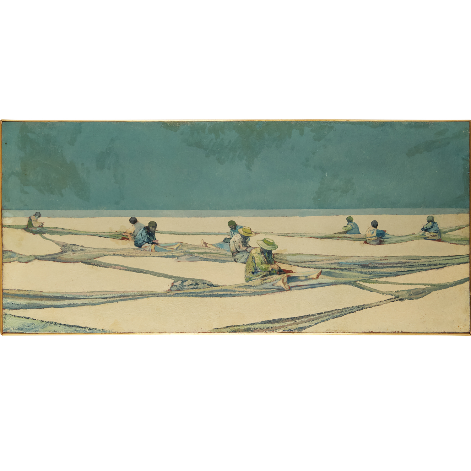 RENZO VESPIGNANI, OIL ON PANEL,