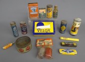 Repair shop tins. Mostly tire