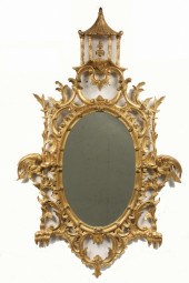 REPLICA GILT CHIPPENDALE MIRRO