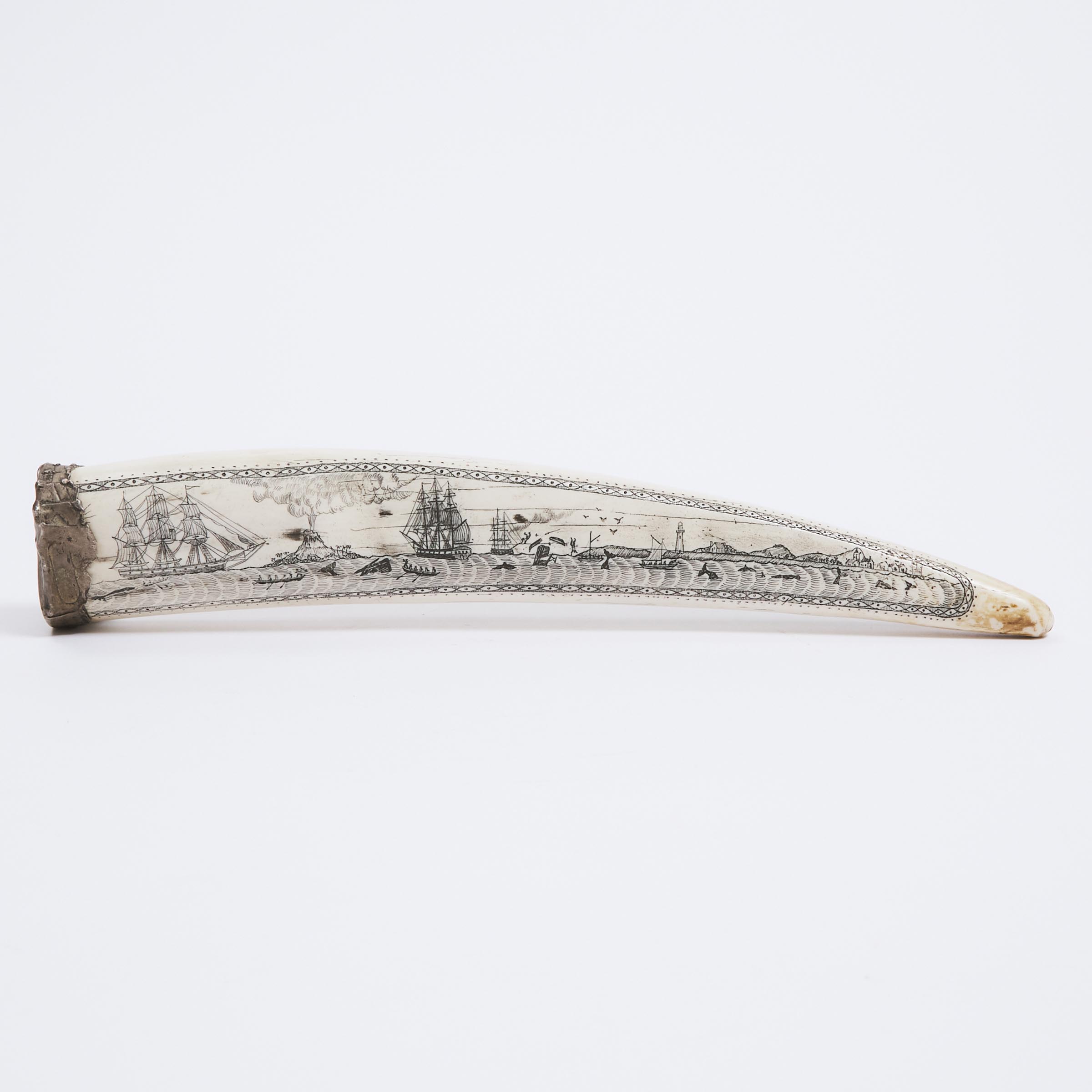 Replica Scrimshawed Walrus Ivory