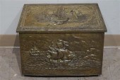 REPOUSSé BRASS FUEL BOXRepouss