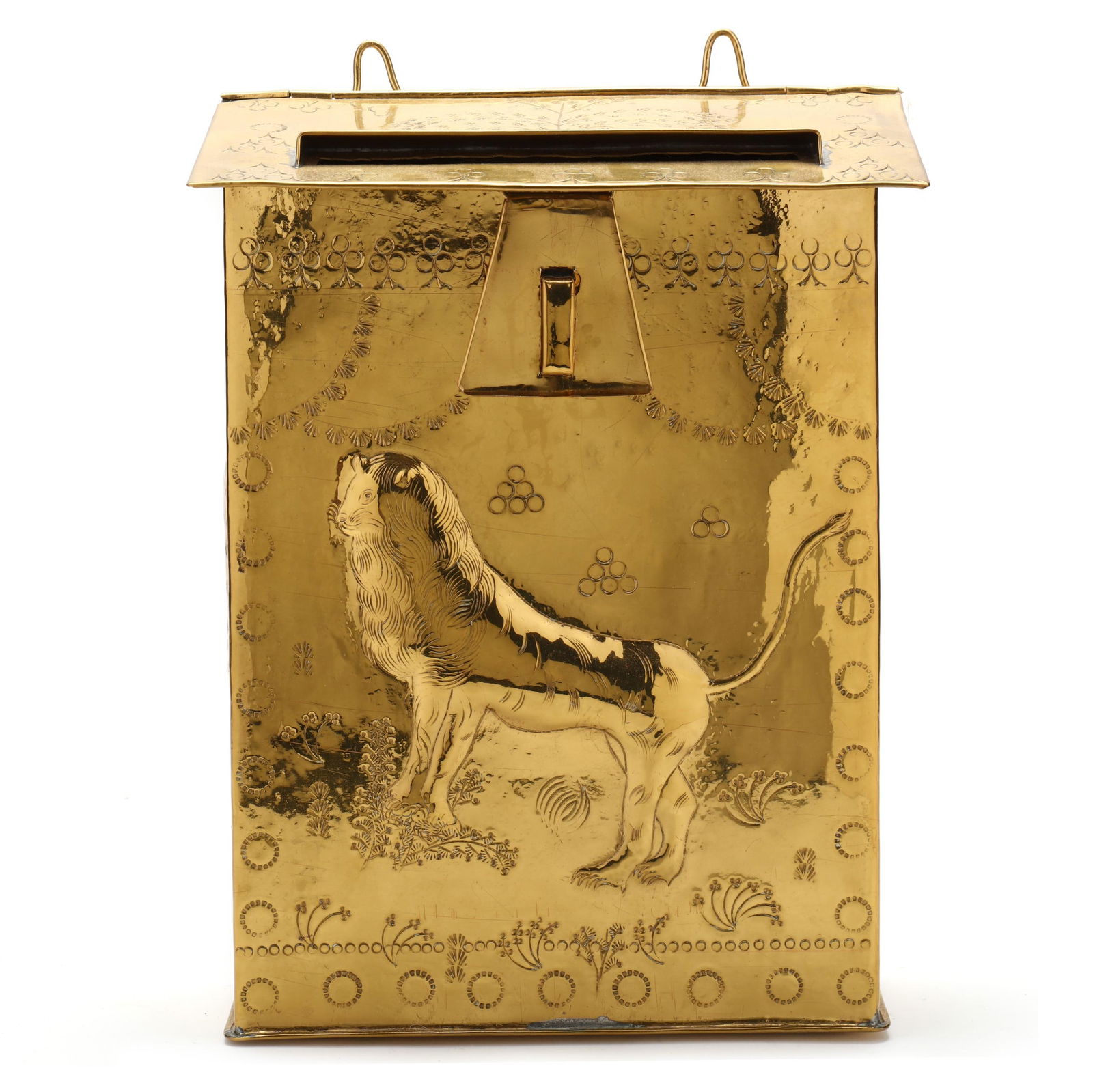 REPOUSSE BRASS MAILBOXRepousse