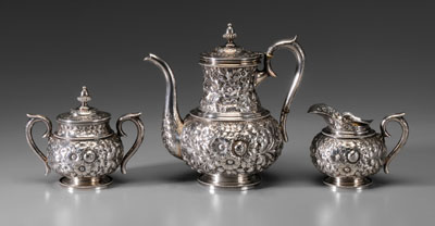 Repoussé Sterling Coffee Service