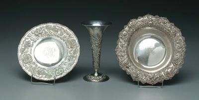 Repouss&eacute; sterling hollowware