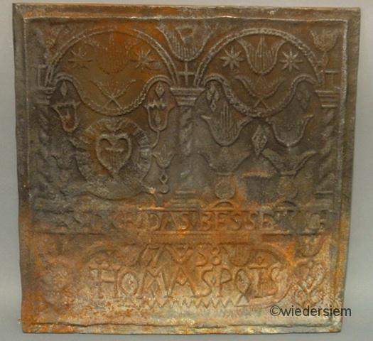 Reproduction cast iron fireback