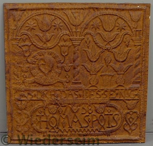 Reproduction cast iron fireback
