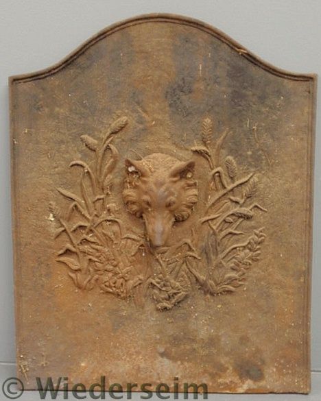 Reproduction cast iron fox head