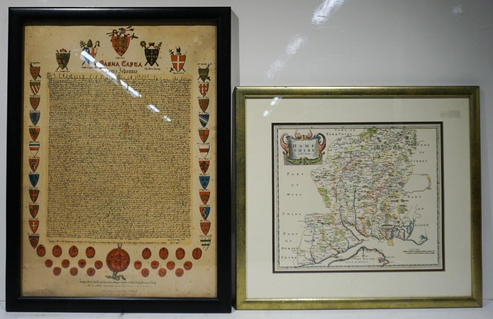 REPRODUCTION COLOR PRINT MAP OF