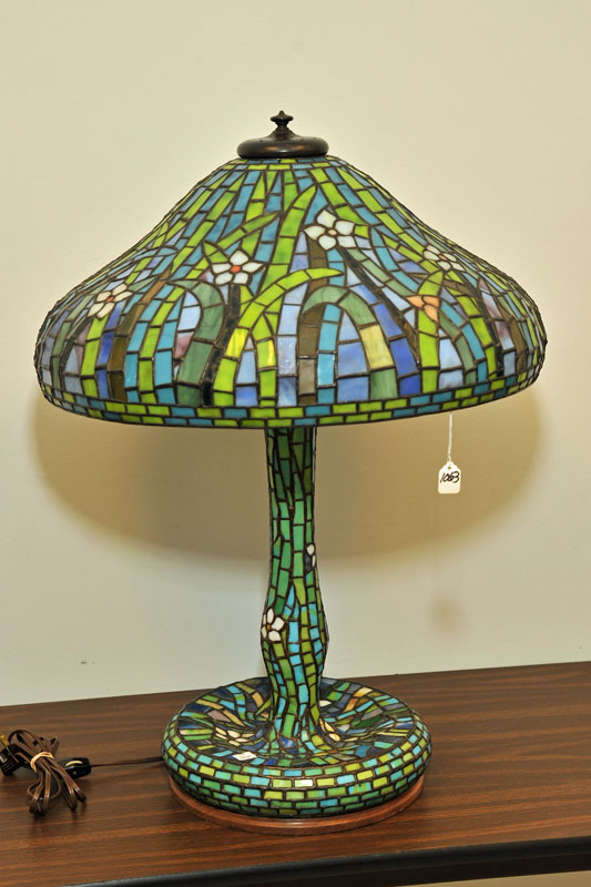 REPRODUCTION LEADED GLASS TABLE