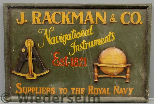 Reproduction trade sign "J. Rackman