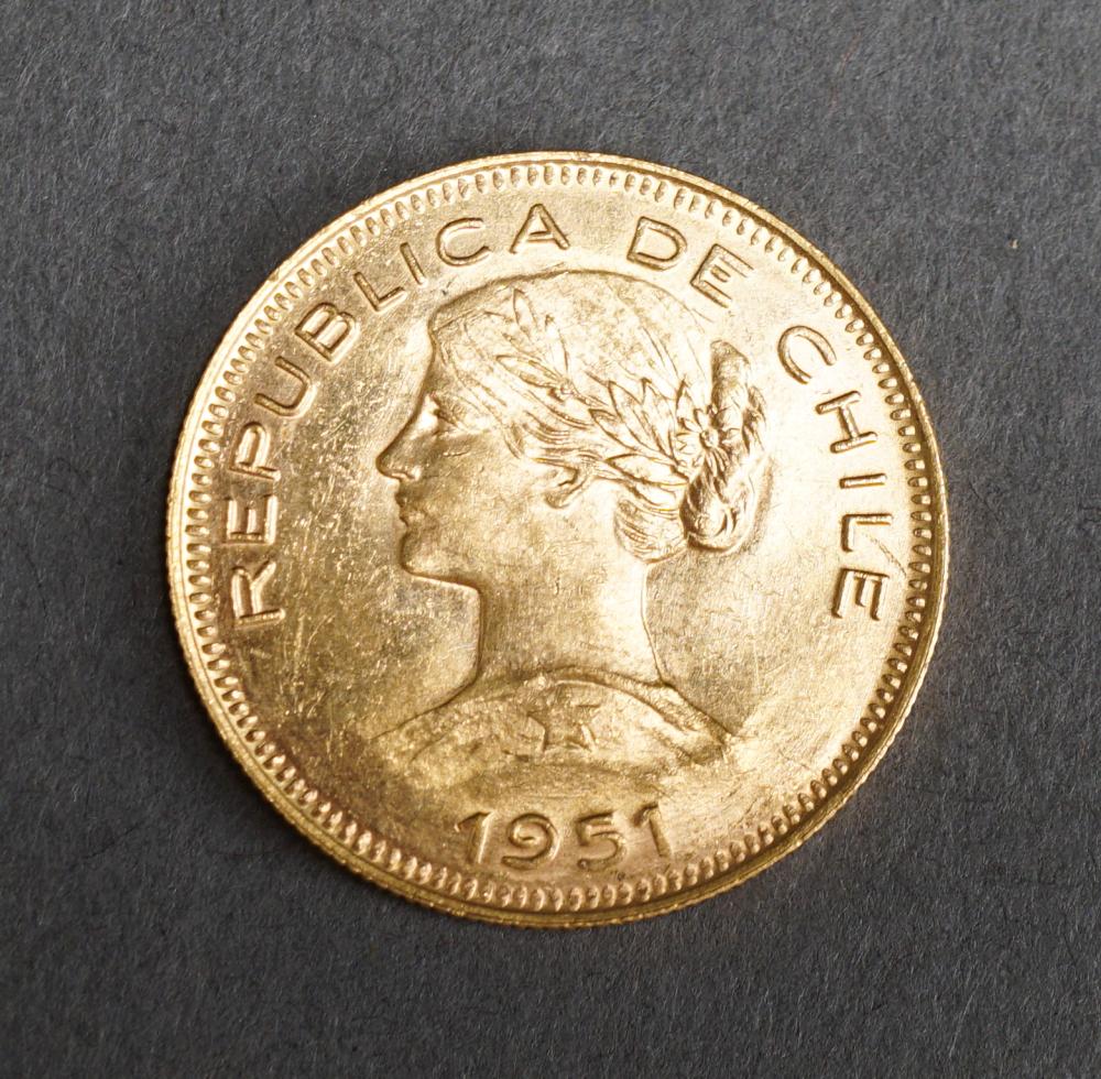 REPUBLIC OF CHILE 1951 100-PESOS