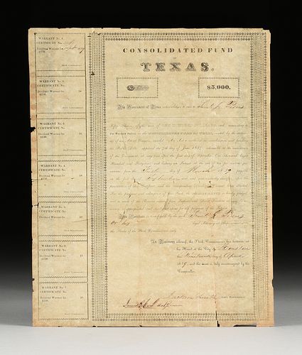 REPUBLIC OF TEXAS BOND,