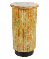 RESIN FAUX-ONYX COLUMNAR PEDES