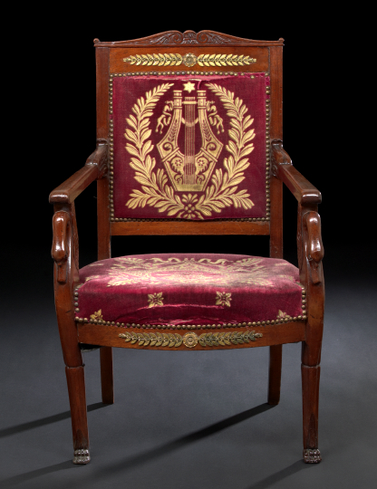 Restauration Mahogany Fauteuil, 