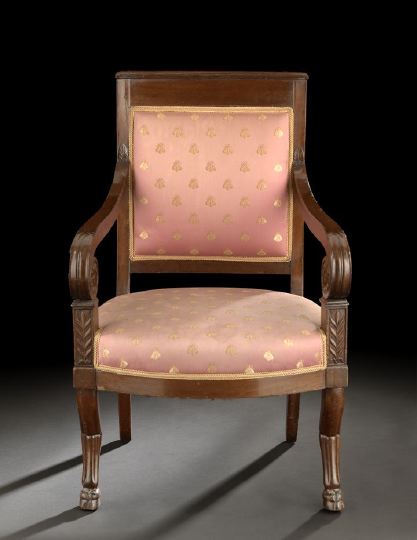Restauration Mahogany Fauteuil, 