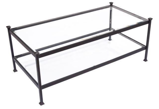 RESTORATION HARDWARE GLASS-TOP IRON