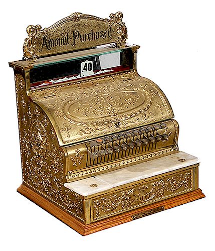 RESTORED BRASS #333 CASH REGISTER