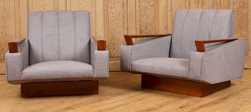 RESTORED PAIR LOUNGE CHAIRS