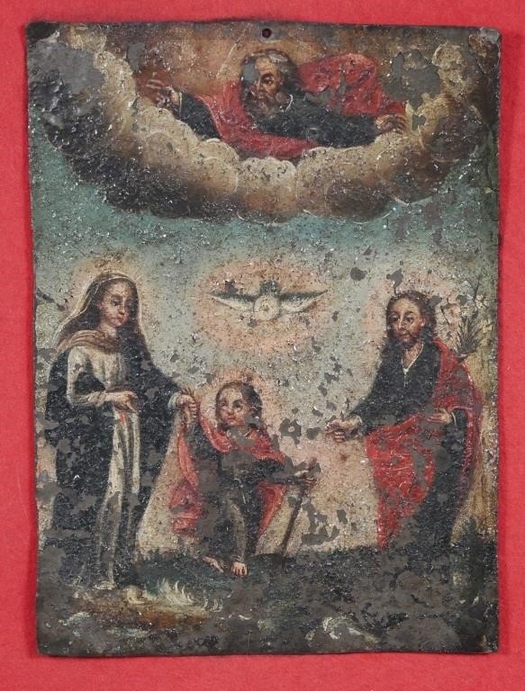 RETABLO SPANISH COLONIAL 19C