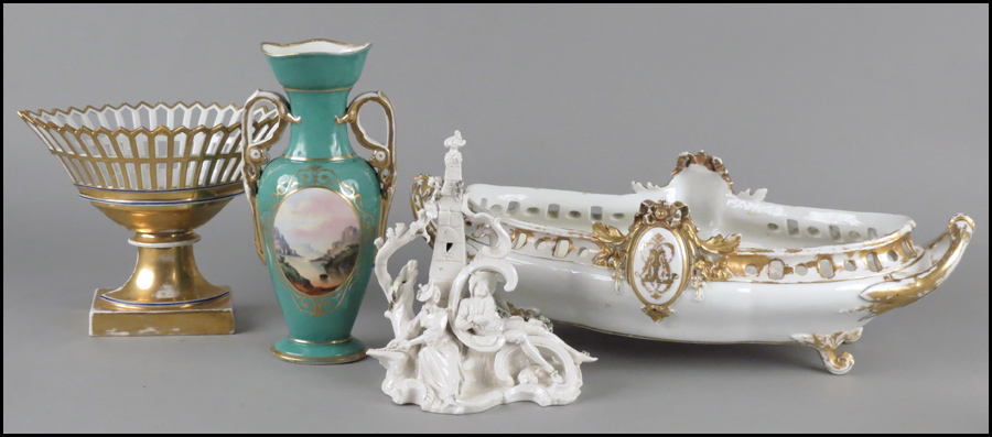 RETICULATED GILT PORCELAIN