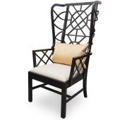 RETICULATED WINGBACK WOODEN CH