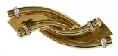 RETRO 14KT. DIAMOND BROOCHscro