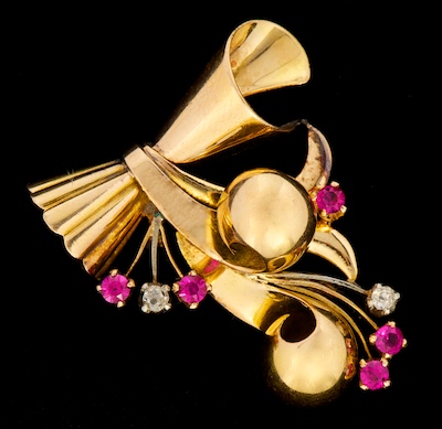 Retro 18K Yellow Gold Synthetic