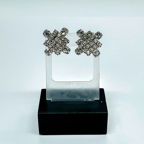 RETRO CLEAR RHINESTONE AND SILVER