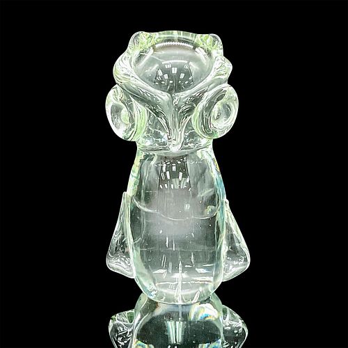RETRO GLASS OWL SCULPTUREA