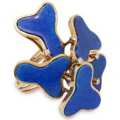 RETRO LADIES 14K LAPIS COCKTAI