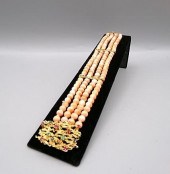 Retro MCM 18KT & Coral Bracele