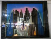 RETRO MIRRORED CITY SKYLINE SI