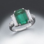 Retro platinum Columbian emera