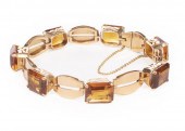 RETRO YELLOW GOLD AND CITRINE