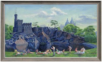 Reuben Gambrell painting and sketch