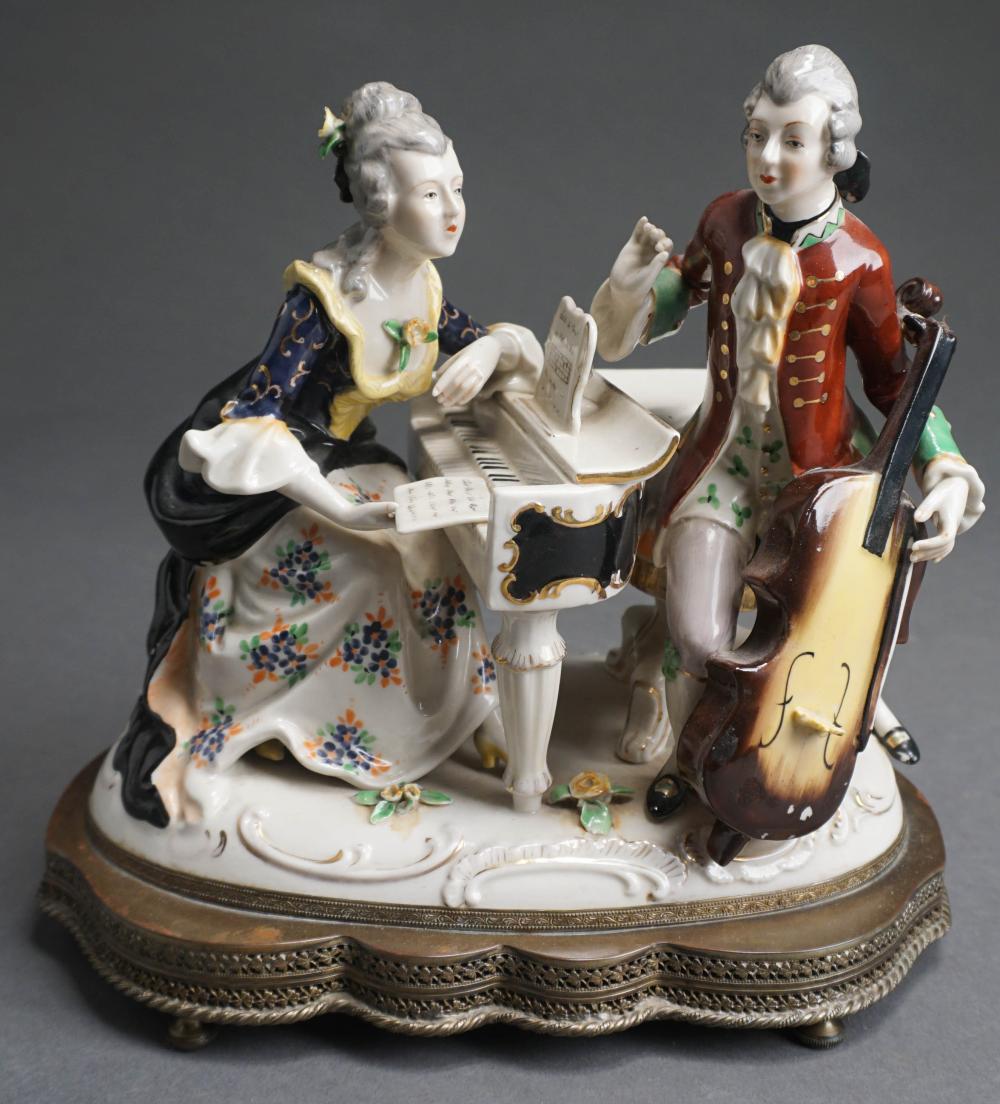 REUGE SWISS FIGURAL PORCELAIN 'LOVE