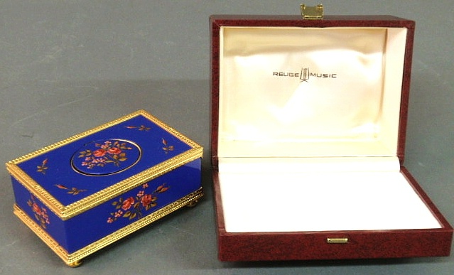 Reuge Swiss music box the blue