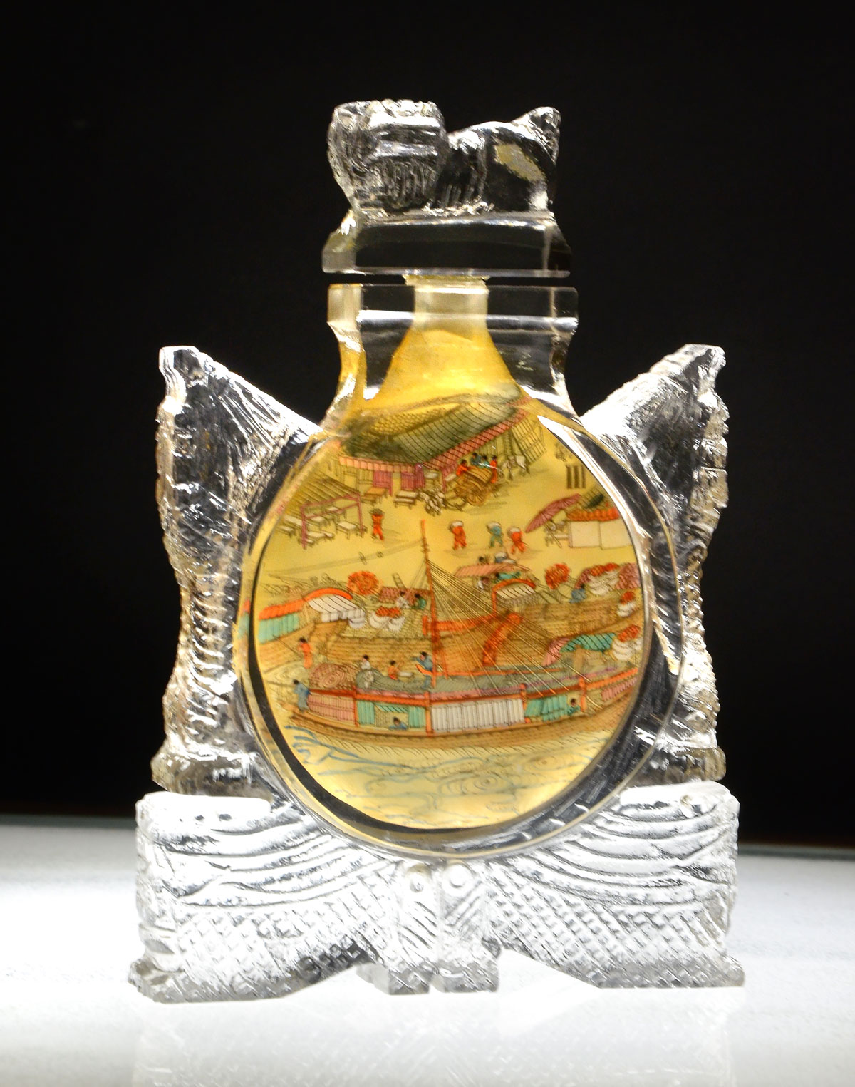 REVERSE PAINTED BOTTLE WITH FOO