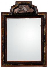 Reverse-painted courting mirro