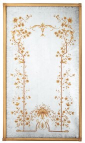 REVERSE PAINTED GLASS AND GILT